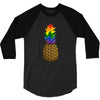 rainbow pineaplle 3/4 Sleeve Shirt