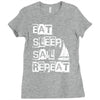 eat sleep sail repeat Ladies Fitted T-Shirt