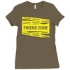 danger danger friend zone funny slogan Ladies Fitted T-Shirt