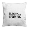 my life feels Throw Pillow