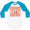 straight outta second grade 3/4 Sleeve Shirt