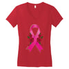 breast cancer pink ribbon Women's V-Neck T-Shirt