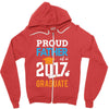 Class of 2017 Proud Father Graduation Zipper Hoodie