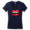lips red Women's V-Neck T-Shirt