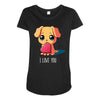 puppy love Maternity Scoop Neck T-shirt