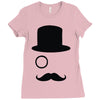 moustache gentleman Ladies Fitted T-Shirt