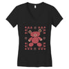 ugly sweater bear Women's V-Neck T-Shirt