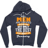 all men are created equal but only the best are born in january Zipper Hoodie