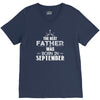 The Best Father Was Born In September V-Neck Tee