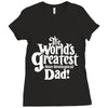 the world's greatest non biological dad Ladies Fitted T-Shirt