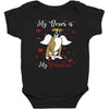 my boxer is my valentine1 Baby Bodysuit
