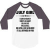 Super July Girl 3/4 Sleeve Shirt