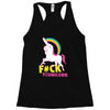 gay pride f#ck younicorn funny rude unicorn Racerback Tank