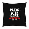 Plays With Cars Throw Pillow