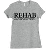 funny t shirt rehab is for quitters rude tee offensive shirt Ladies Fitted T-Shirt