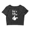 he's mine she's mine Crop Top