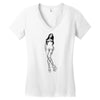 zombie girl Women's V-Neck T-Shirt