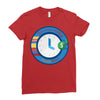 clock Ladies Fitted T-Shirt