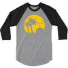 beach silhouette birds sand sunset 3/4 Sleeve Shirt