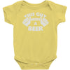 this guy needs a beer Baby Onesie