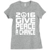 new years eve 2016 give peace a chance Ladies Fitted T-Shirt