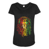 new! men's rasta vibe lion Maternity Scoop Neck T-shirt