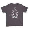 lit af christmas tree Youth Tee