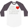 love peace and bacon grease 3/4 Sleeve Shirt