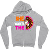 She Wants The D - Dunkin Donuts Zipper Hoodie