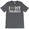 i love my soldier regular camouflage T-Shirt