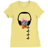 headphone Ladies Fitted T-Shirt