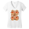 pumpkin pattern Women's V-Neck T-Shirt
