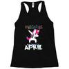 Born Unicorns-Born April Racerback Tank