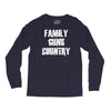family, guns, country Long Sleeve Shirts