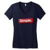 simple red Women's V-Neck T-Shirt