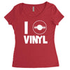 i love vinyl Women's Triblend Scoop T-shirt