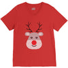 christmas reindeer rudolph V-Neck Tee