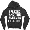 i flexed and the sleeves fell off Zipper Hoodie
