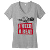 need a beat Women's V-Neck T-Shirt