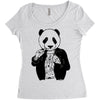 gangster panda Women's Triblend Scoop T-shirt