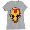 iron skull Ladies Fitted T-Shirt