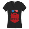 america 3 Women's V-Neck T-Shirt