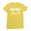 infidel t shirt  english retro cool Ladies Fitted T-Shirt