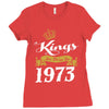 kings are born in 1973 Ladies Fitted T-Shirt