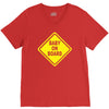 baby on board bumper sticker decal safety cute funny V-Neck Tee