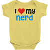 i love my nerd Baby Onesie
