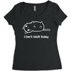 i can't adult today white logo Women's Triblend Scoop T-shirt