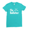 the rodfather   mens funny fishing Ladies Fitted T-Shirt