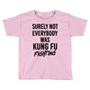 Surely Not Everybody Was Kung Fu Fighting Toddler T-shirt