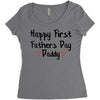 Happy First Father's Day Daddy Women's Triblend Scoop T-shirt